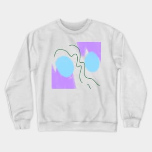 Blue purple watercolor art design Crewneck Sweatshirt